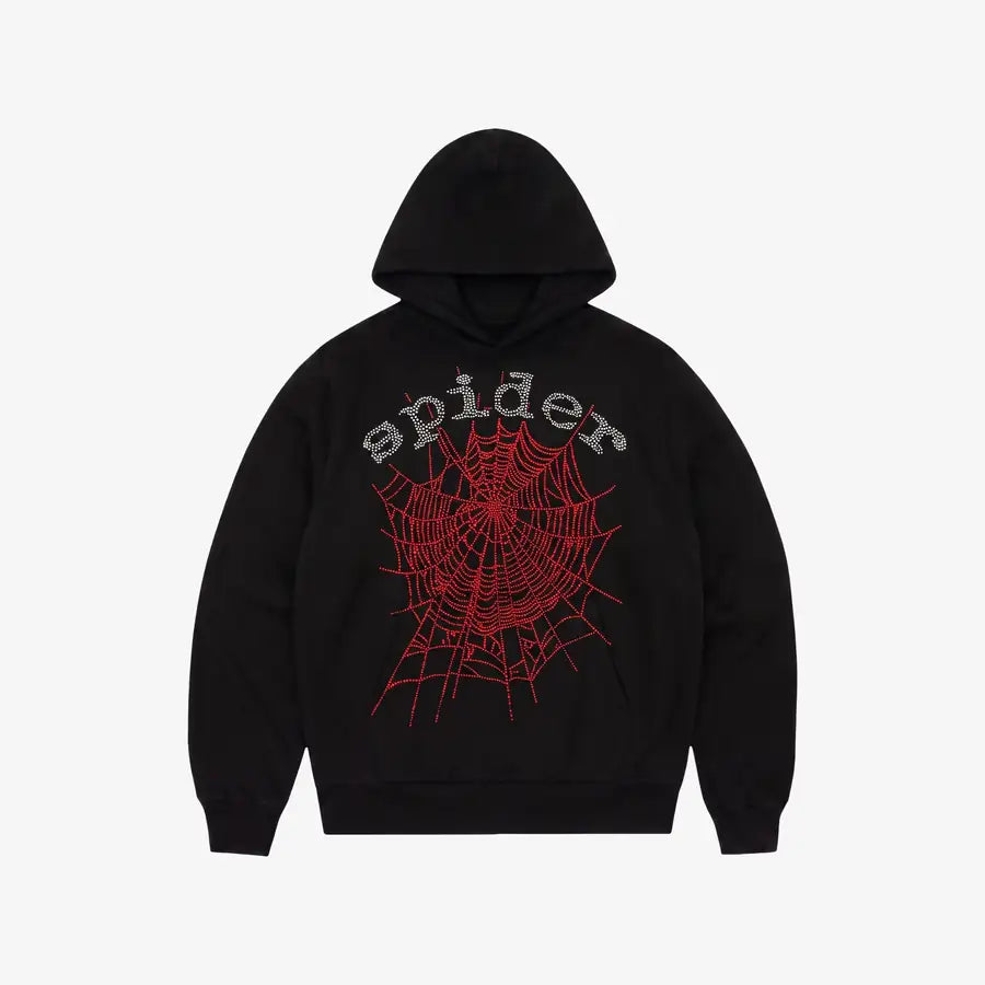 SP5DER004 OG Rhinestone Hoodie Мъжки Суичър Худи