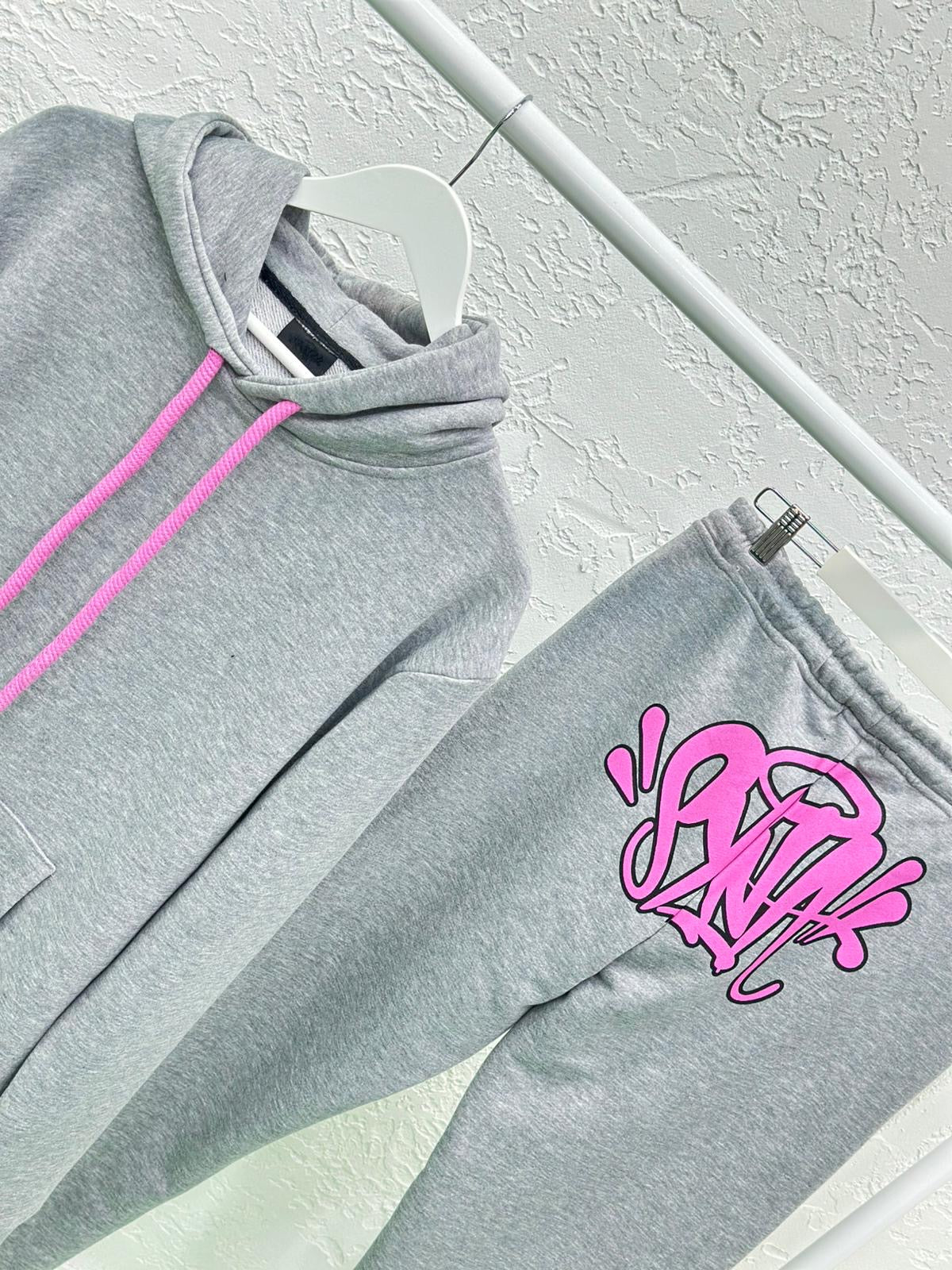 SYNWD025 Мъжки Екип Pink and Gray