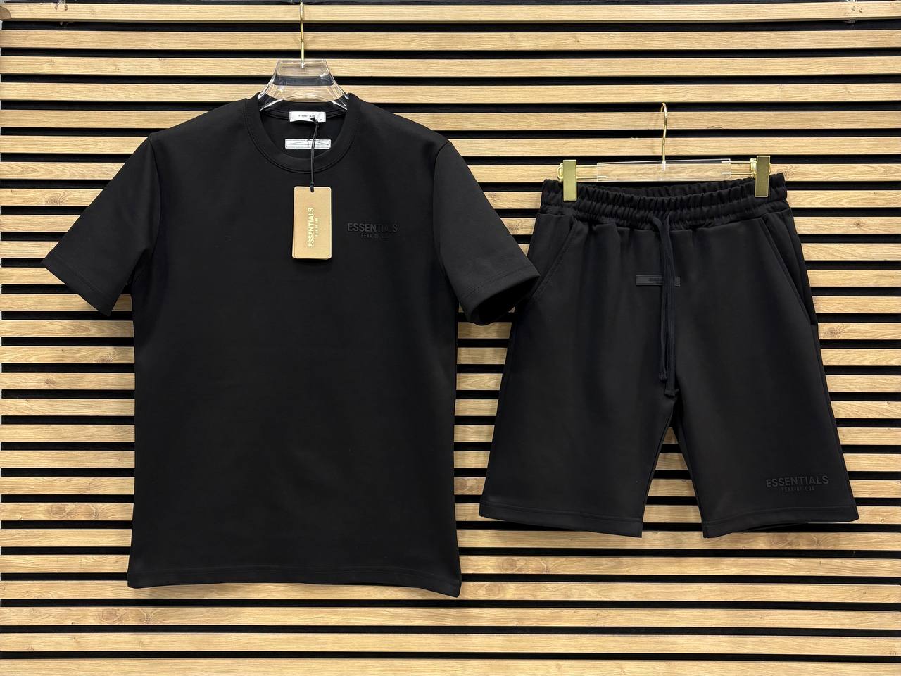 ESSTL005 Летен Къс Екип Black/Gray