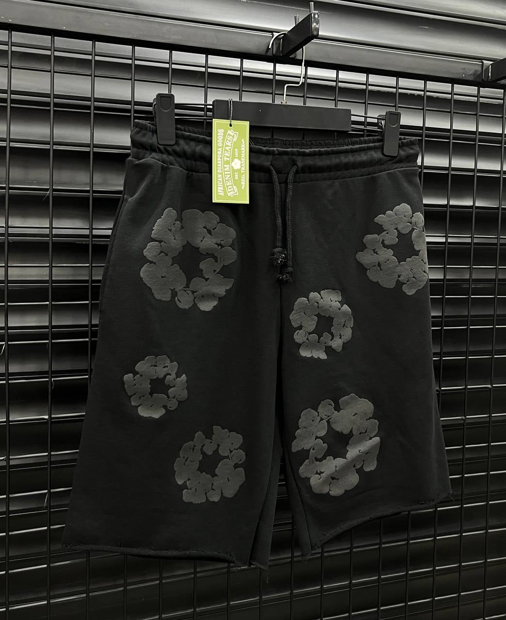 DNMTR017 Къси Памучни Панталони Черно/Сиви