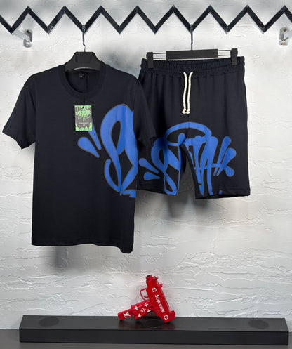 SYNWD041 Мъжки Къс Екип Black/Blue *PREMIUM*=