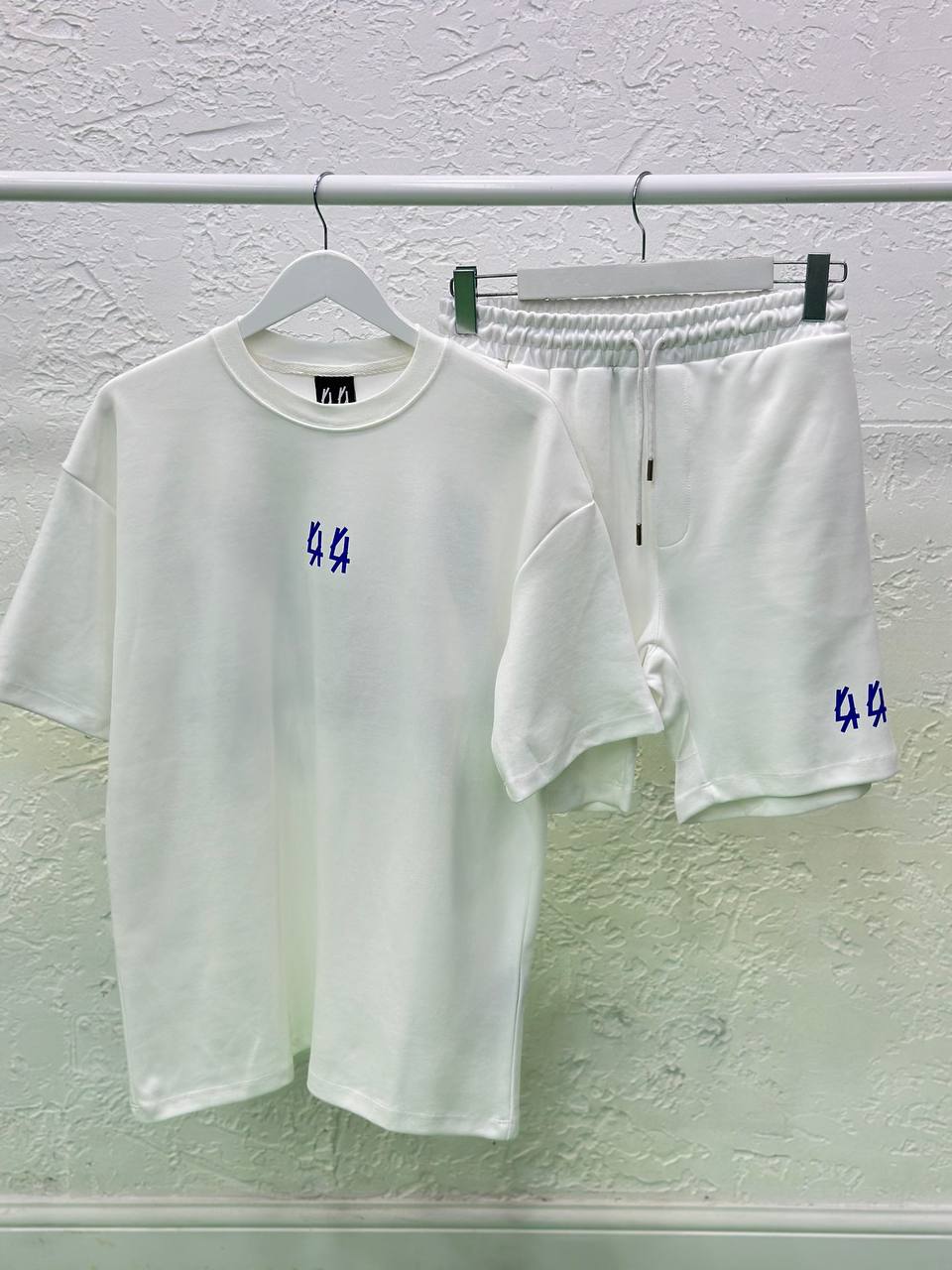 LBGR001 44 Мъжки Летен Екип White