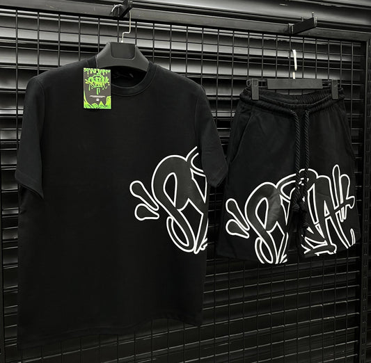 SYNWD037 Мъжки Къс Екип Black/White *PREMIUM*