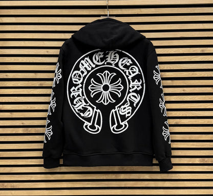 CHRHS10 Мъжки Суичър Zip-Up Black/White