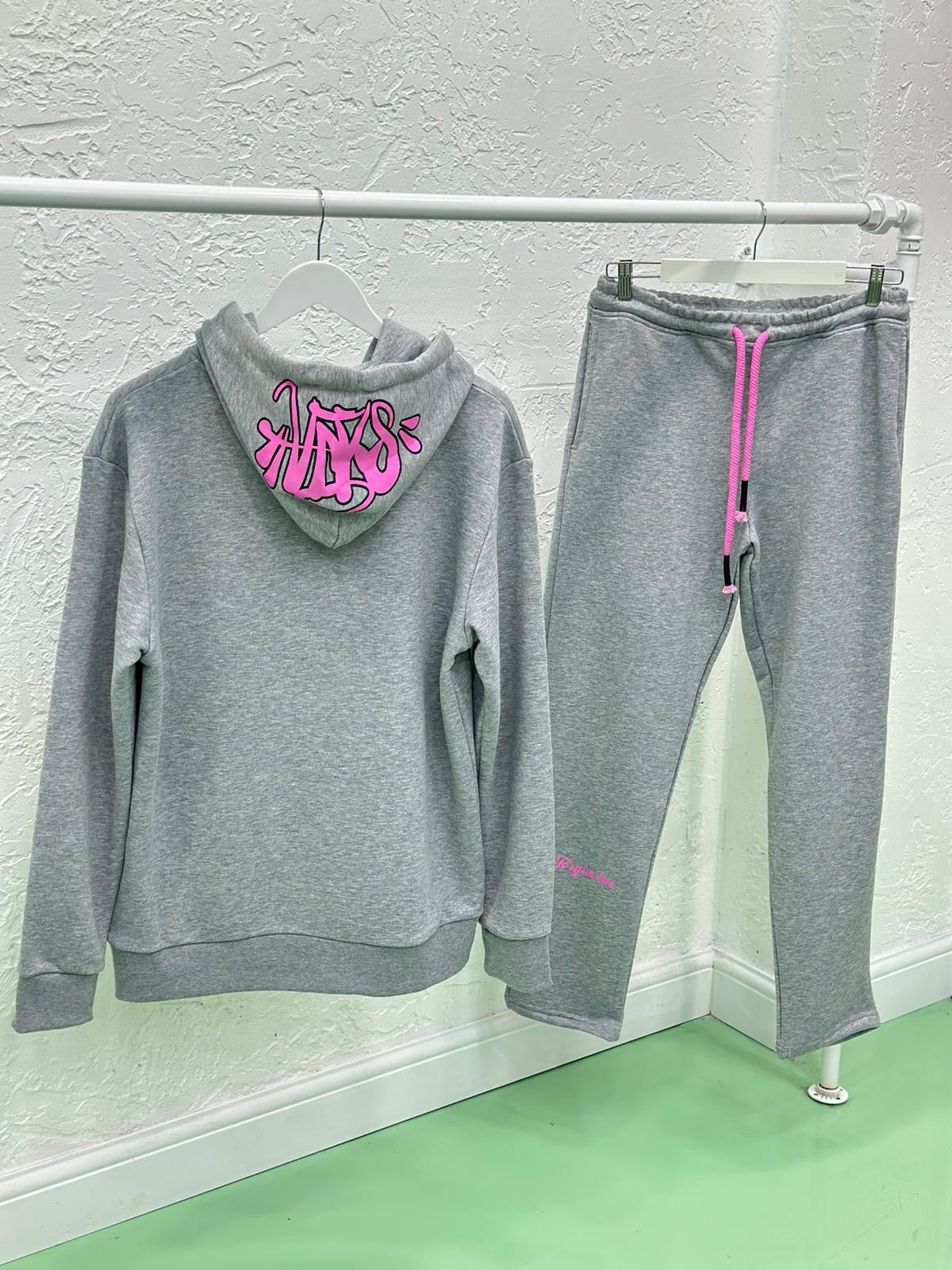 SYNWD025 Мъжки Екип Pink and Gray