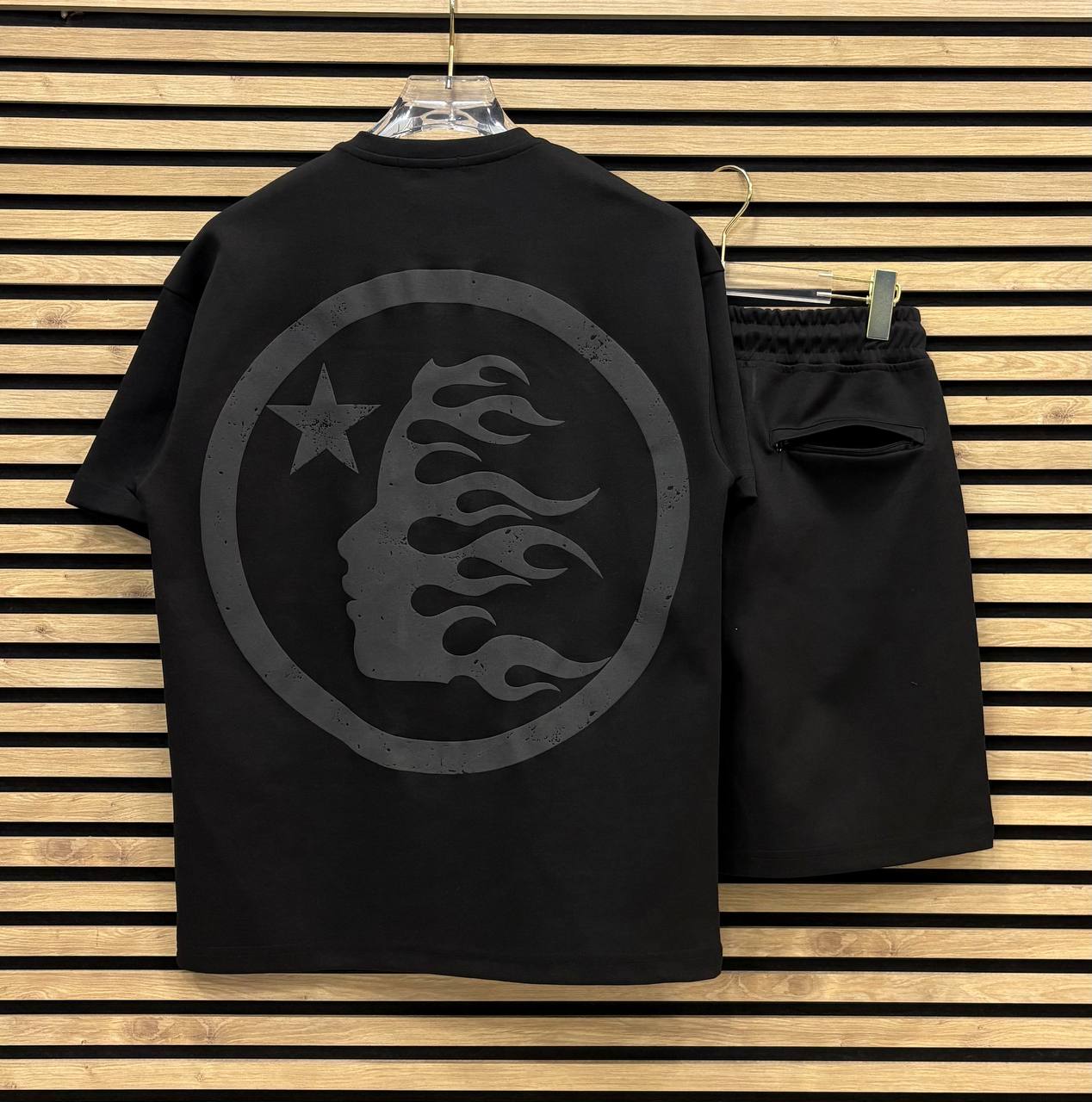 HELLSTAR002 Мъжки Летен Екип Black/Gray