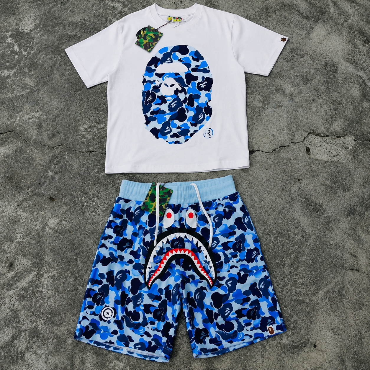 BAPE009 Мъжки Къс Екип Blue *LIMITED*