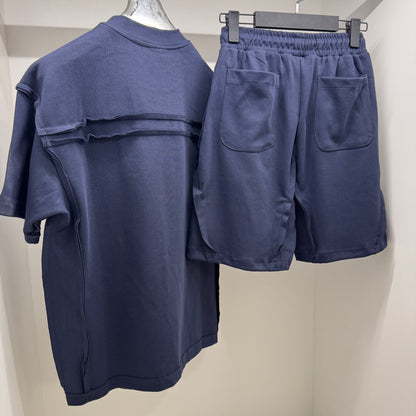 EKS003 Designer Short Set Blue Мъжки Летен Екип
