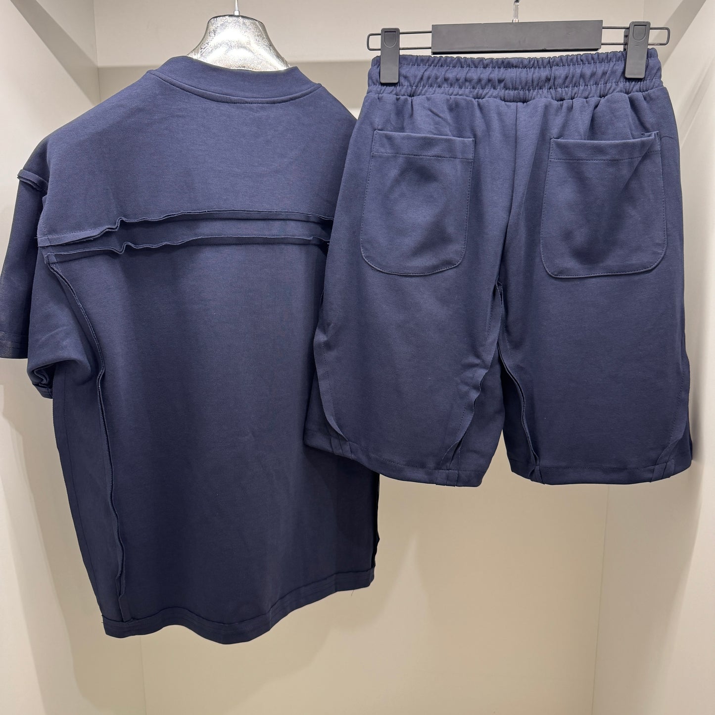 EKS003 Designer Short Set Blue Мъжки Летен Екип
