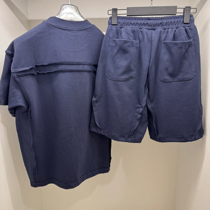 EKS003 Designer Short Set Blue Мъжки Летен Екип