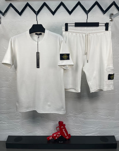 STISL002 Мъжки Летен Екип White