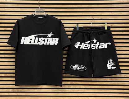 HELLSTAR001 Мъжки Летен Екип Black/White