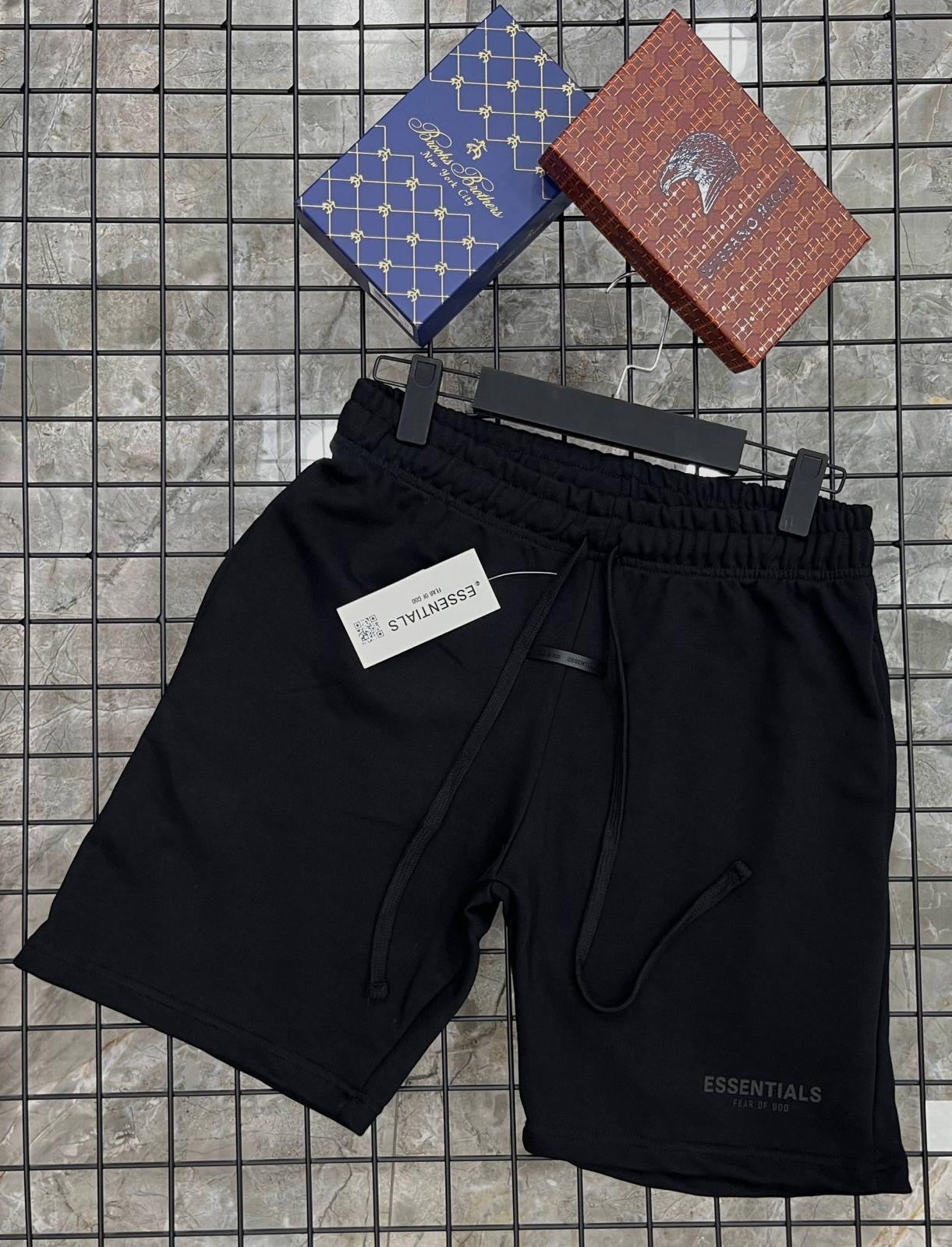 ESSTL001 Къси Памучни Панталони Black/Gray