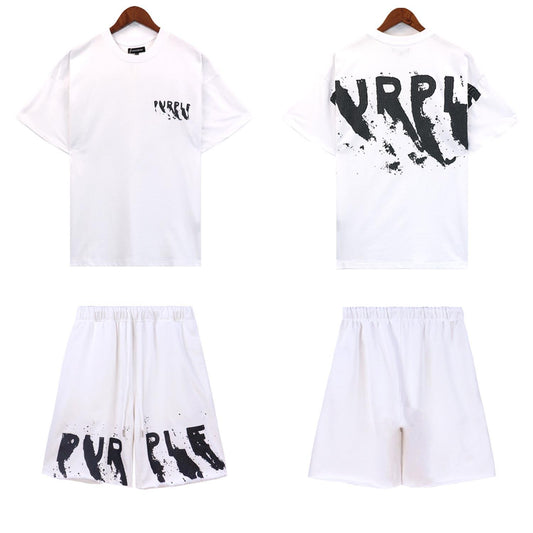 PURPLE BRAND Мъжки Къс Екип White