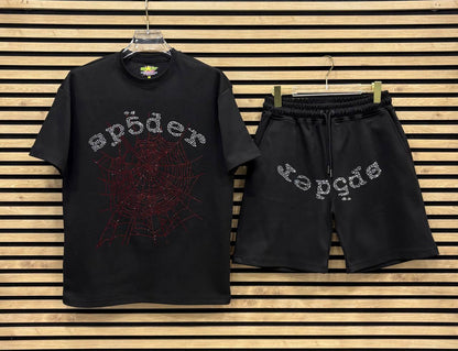 SP5DER002 Мъжки Къс Екип Black/Red