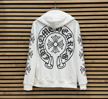 CHRHS08 Мъжки Суичър Zip-Up White