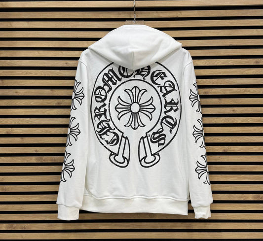 CHRHS08 Мъжки Суичър Zip-Up White