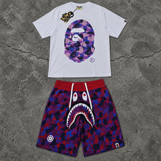 BAPE008 Мъжки Къс Екип Purple *LIMITED*