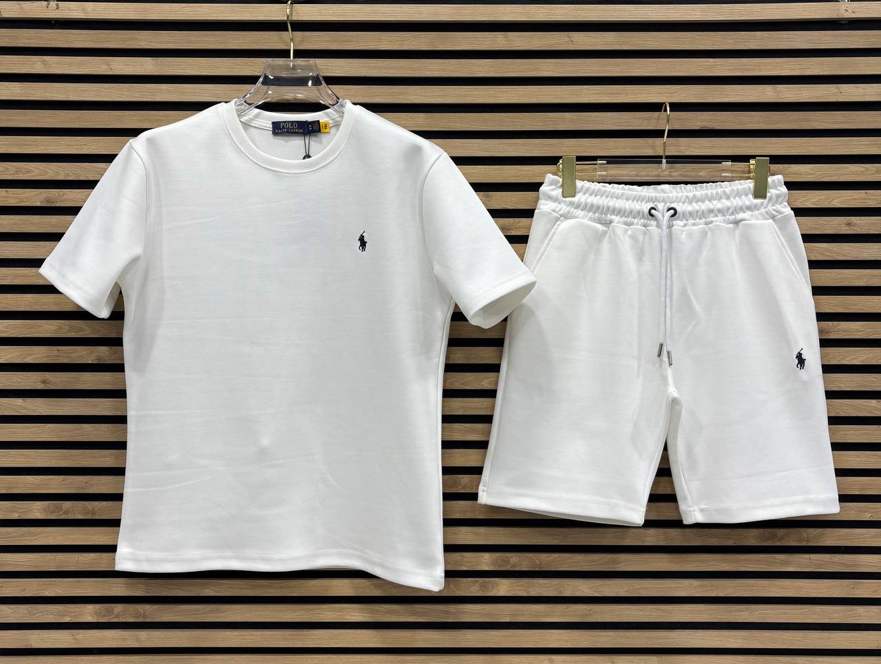 POL001 Мъжки Къс Летен Екип White