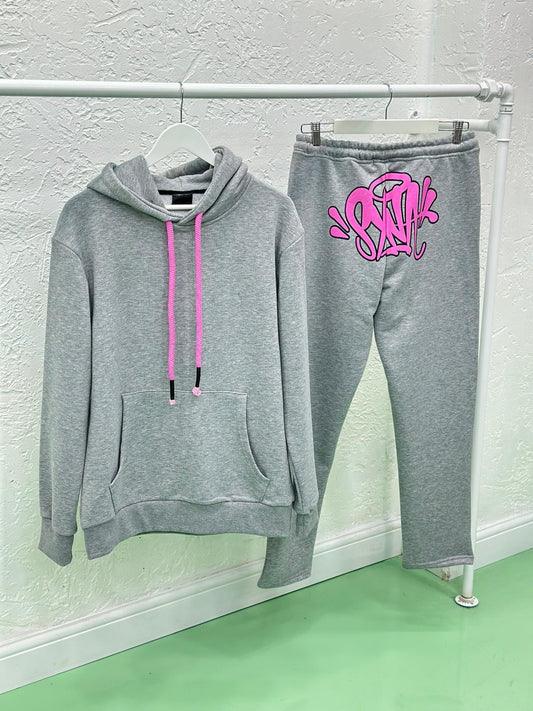 SYNWD025 Мъжки Екип Pink and Gray