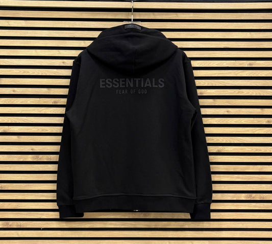 ESSTL002 Мъжки Суичър Zip-Up Black/Gray