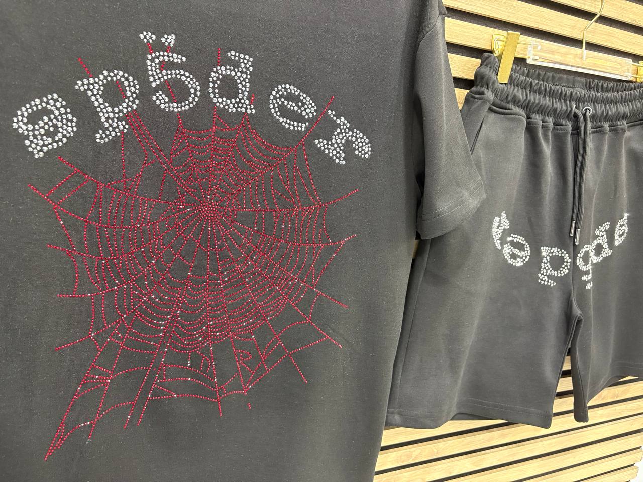 SP5DER002 Мъжки Къс Екип Black/Red