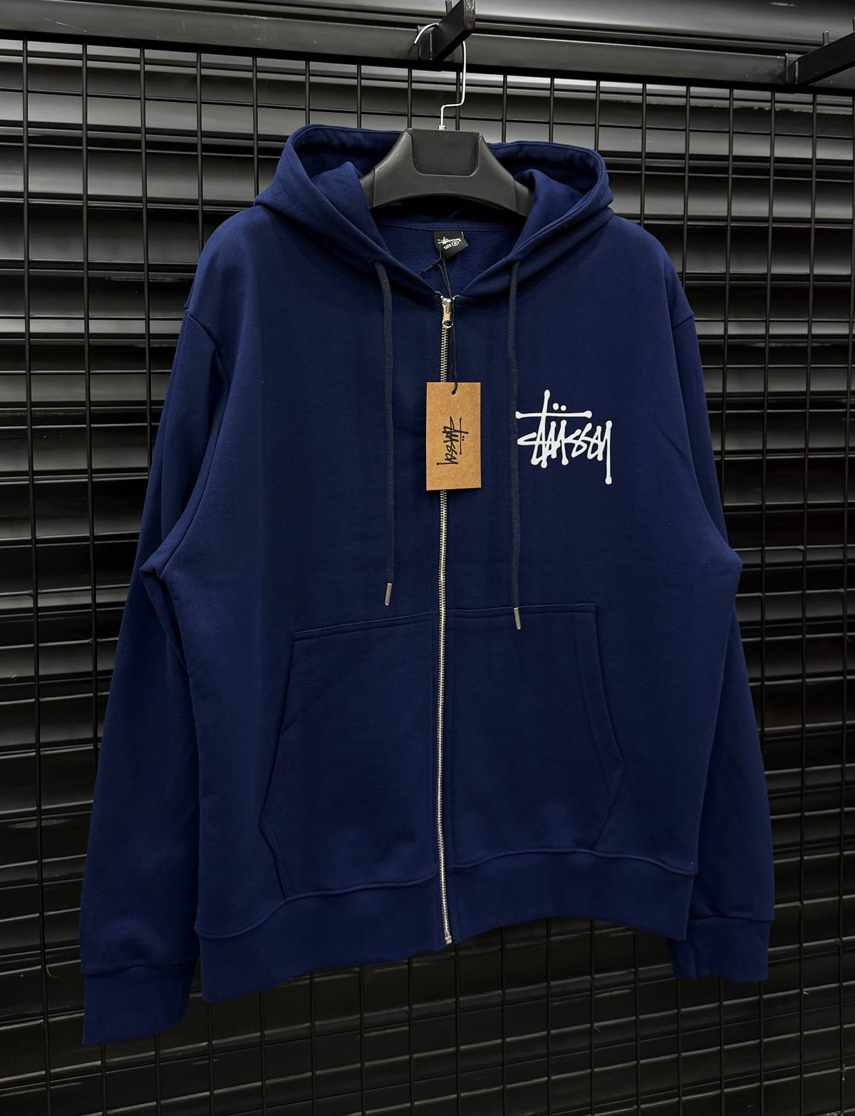STUSSY001 Zip-Up Hooded Sweatshirt Мъжко Горнище с цип