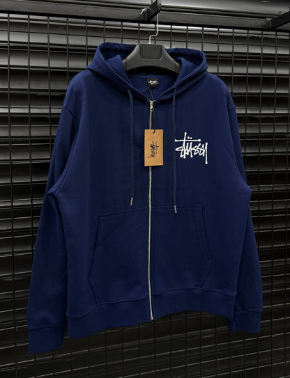 STUSSY001 Zip-Up Hooded Sweatshirt Мъжко Горнище с цип