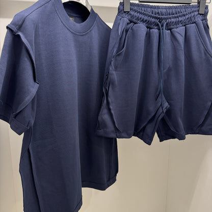 EKS003 Designer Short Set Blue Мъжки Летен Екип