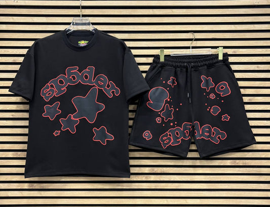 SP5DER009 Star Мъжки Къс Екип Black/Red