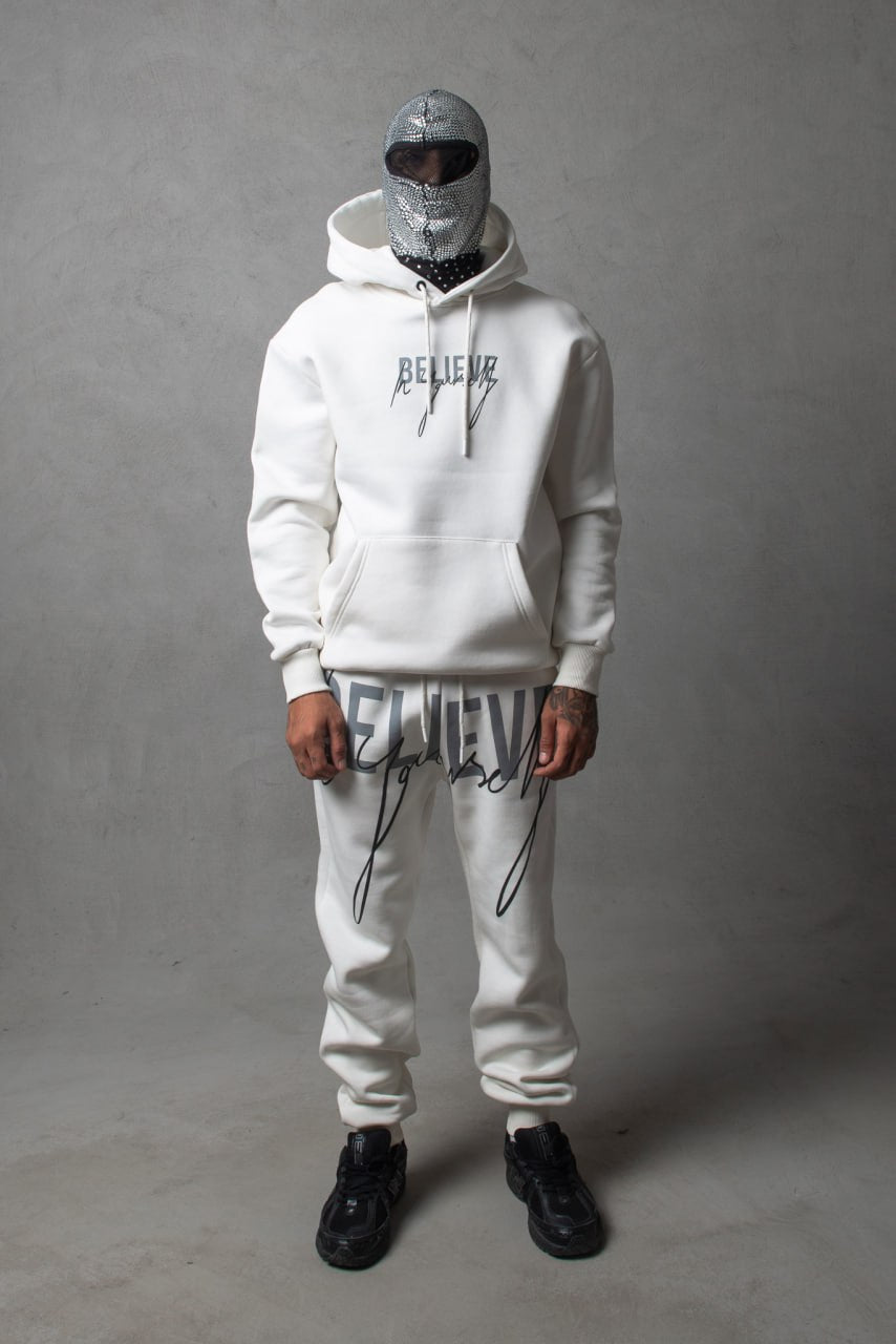 Мъжки Екип BELIEVE White