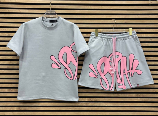 SYNWD029 Мъжки Къс Екип Gray/Pink