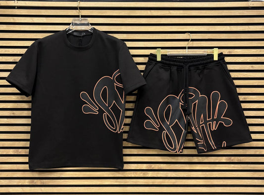 SYNWD028 Мъжки Къс Екип Black/Orange