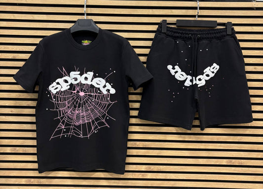 SP5DER004 Мъжки Къс Екип Black/Pink