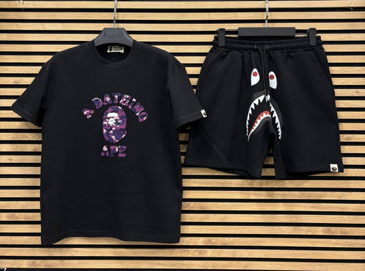 BAPE005 Мъжки Къс Екип Purple