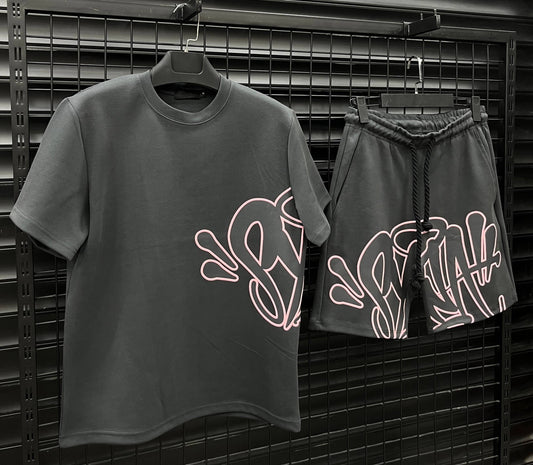 SYNWD040 Мъжки Къс Екип Gray/Purple *PREMIUM*